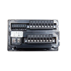 ST420F intelligent protection relay rear view showing terminal connections and RS485 communication ports
